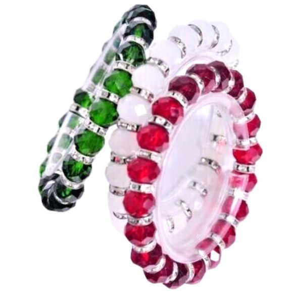 NWT Jingling Holiday Jingle Bell Hoop Earrings, Crystal Bracelet SET - Picture 4 of 4